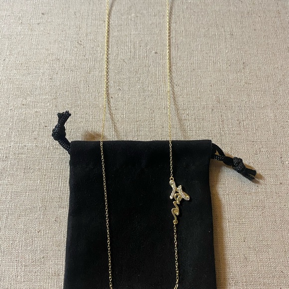 NWT: Goldtone over Sterling Silver Love Necklace - Picture 3 of 4